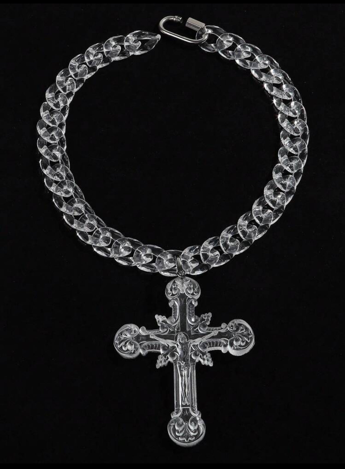 Hip-Hop Transparent Colorful Cuban Chain