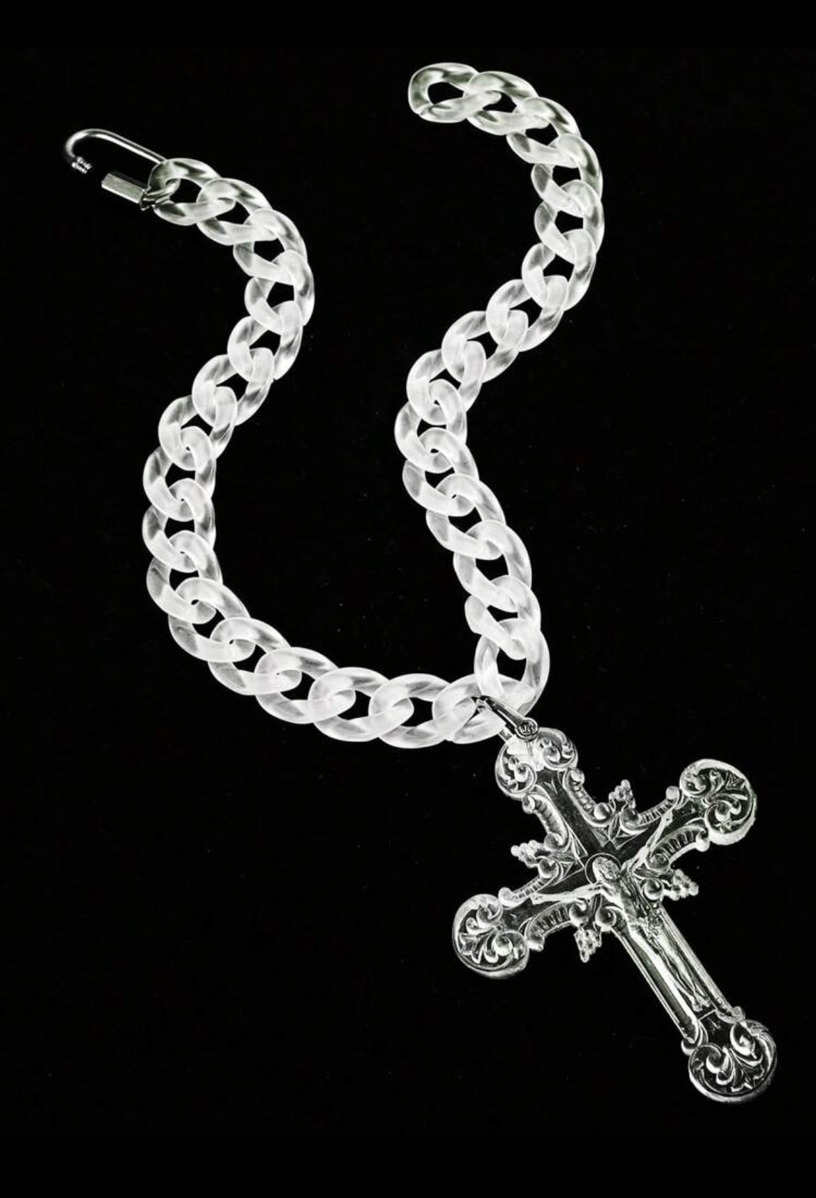 Hip-Hop Transparent Colorful Cuban Chain